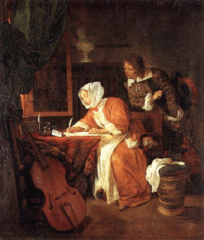 The Letter-Writer Surprised sg, METSU, Gabriel